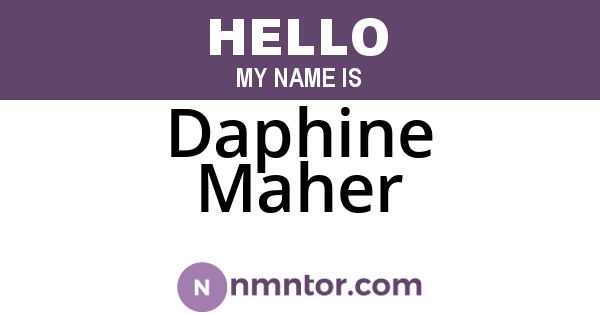 Daphine Maher