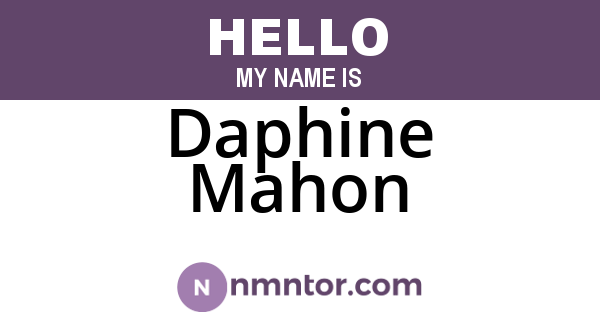 Daphine Mahon