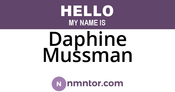 Daphine Mussman