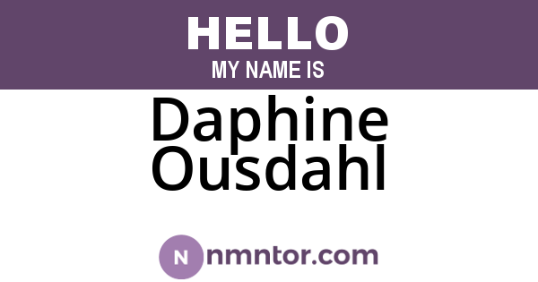 Daphine Ousdahl