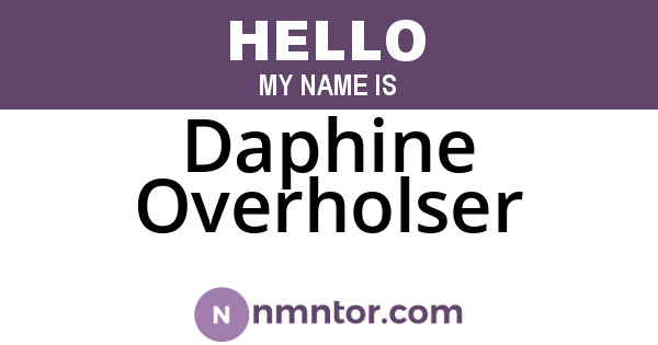 Daphine Overholser