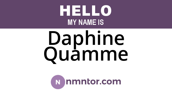 Daphine Quamme