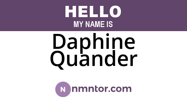 Daphine Quander