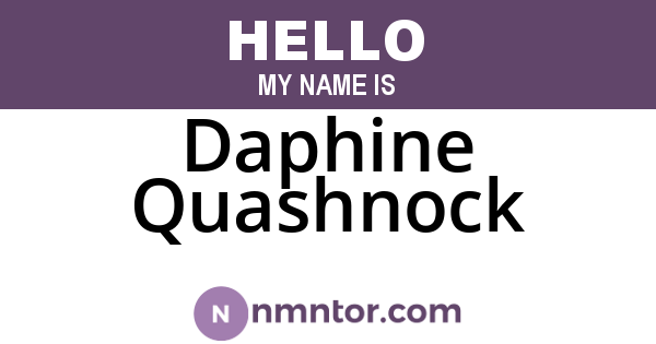 Daphine Quashnock