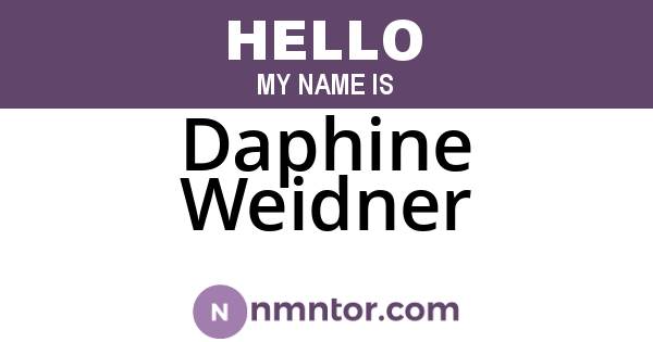 Daphine Weidner