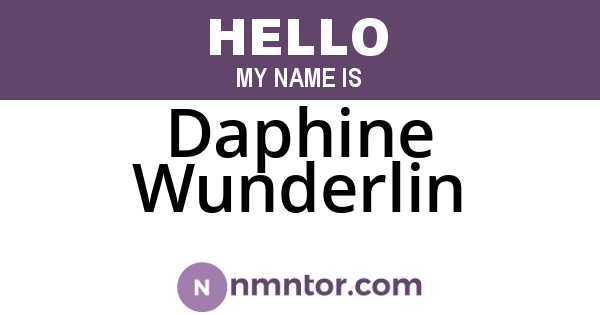 Daphine Wunderlin