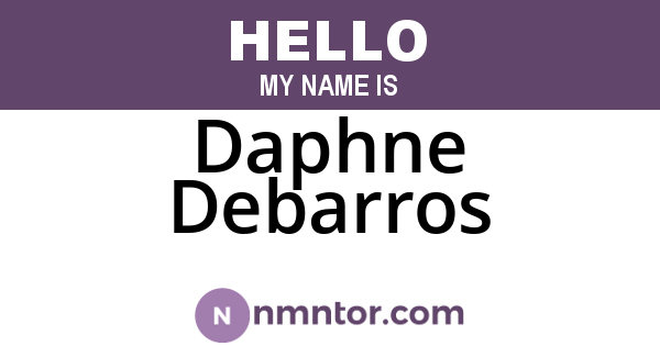 Daphne Debarros