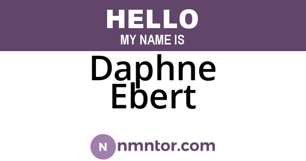 Daphne Ebert