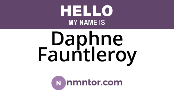 Daphne Fauntleroy