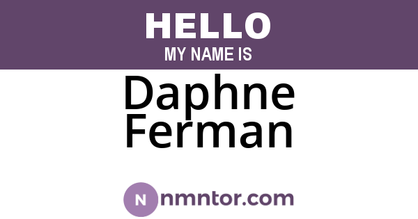 Daphne Ferman