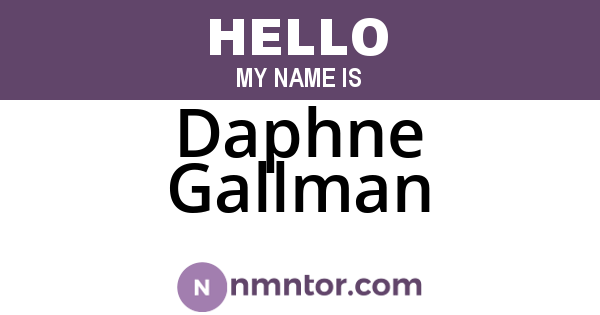 Daphne Gallman