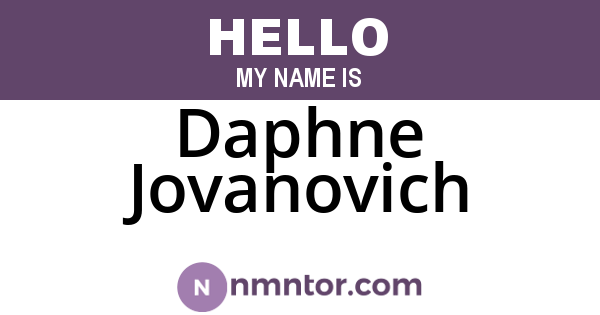 Daphne Jovanovich