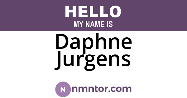 Daphne Jurgens
