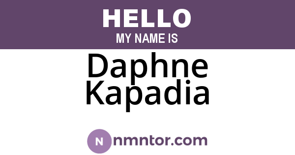 Daphne Kapadia