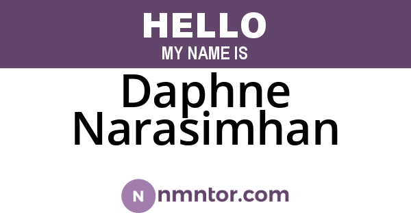 Daphne Narasimhan