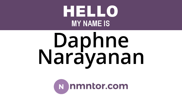 Daphne Narayanan