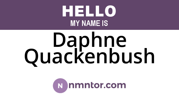Daphne Quackenbush