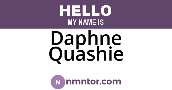 Daphne Quashie