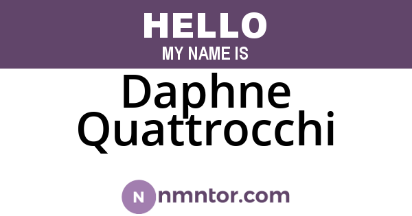 Daphne Quattrocchi