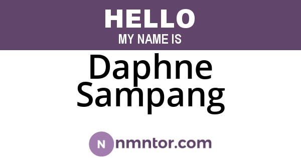 Daphne Sampang