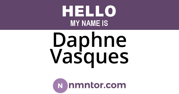Daphne Vasques