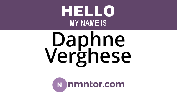 Daphne Verghese