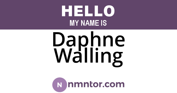 Daphne Walling