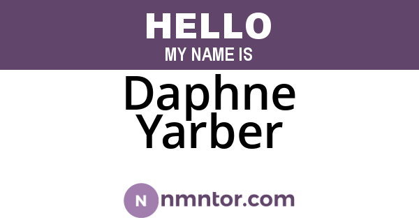 Daphne Yarber