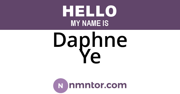 Daphne Ye