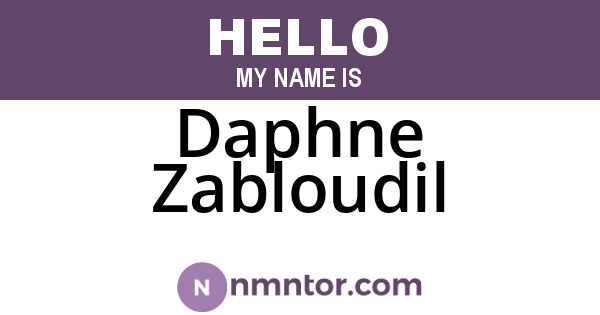 Daphne Zabloudil
