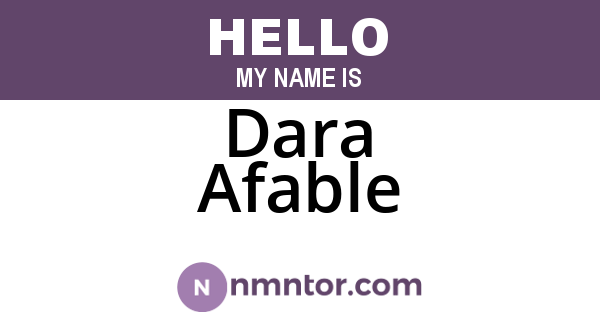 Dara Afable