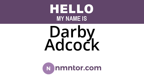 Darby Adcock