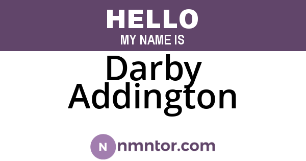 Darby Addington