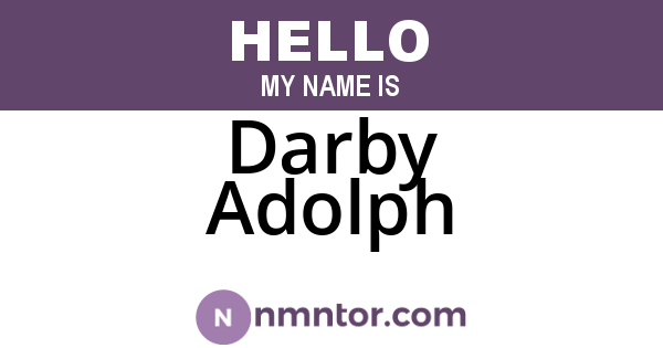 Darby Adolph