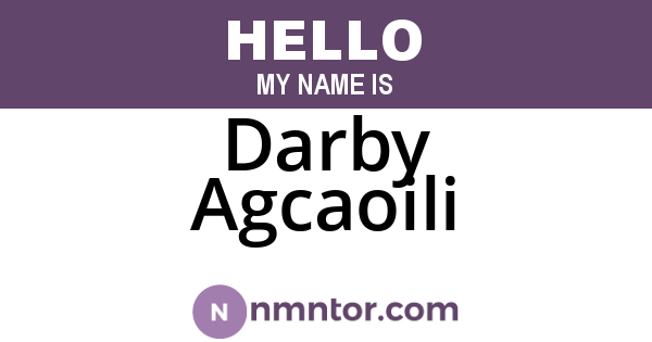 Darby Agcaoili