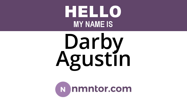 Darby Agustin