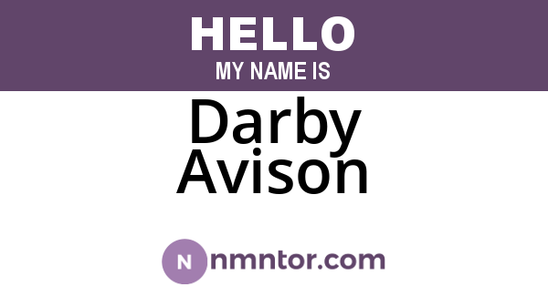 Darby Avison