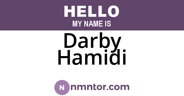 Darby Hamidi