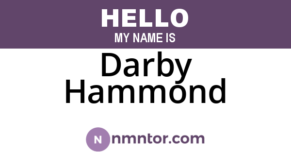 Darby Hammond