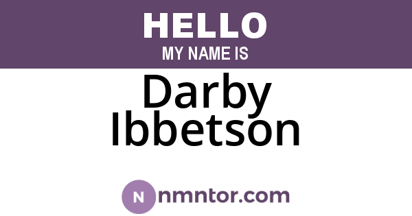 Darby Ibbetson