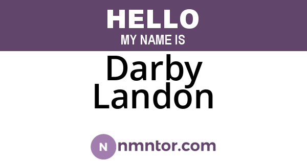 Darby Landon