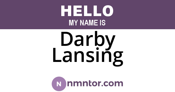 Darby Lansing