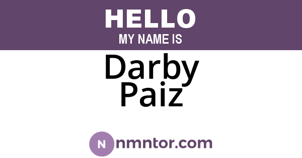 Darby Paiz