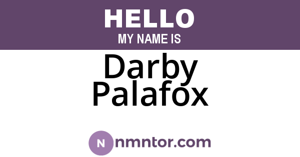 Darby Palafox