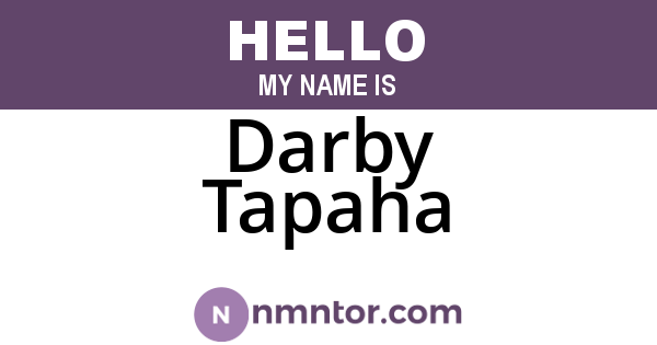 Darby Tapaha
