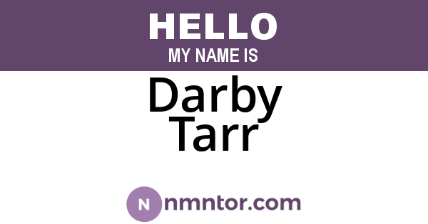Darby Tarr