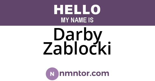 Darby Zablocki