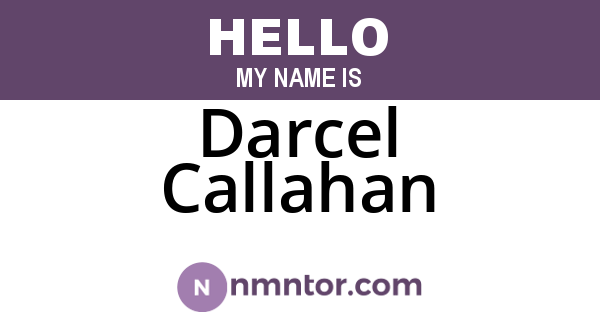 Darcel Callahan