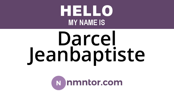 Darcel Jeanbaptiste