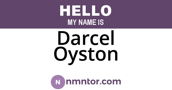 Darcel Oyston